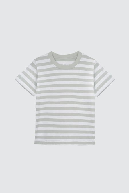 Cloud Basic Tees Seafoam Green Stripes