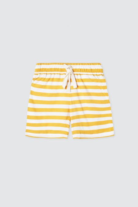 Cloud Basic Short Pants Mustard Stripes