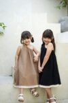 Lovina Dress Brown On Model- 1