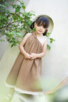 Lovina Dress Brown On Model- 1