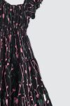 Lenna-Dress-Black-Pink-Flower-model