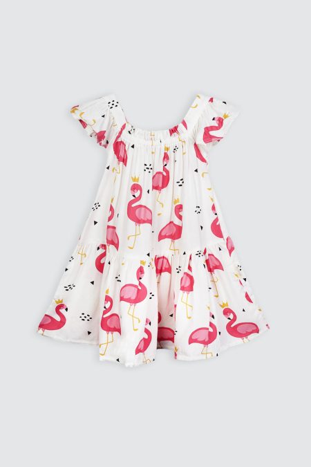 Nuri Dress White Flamingo
