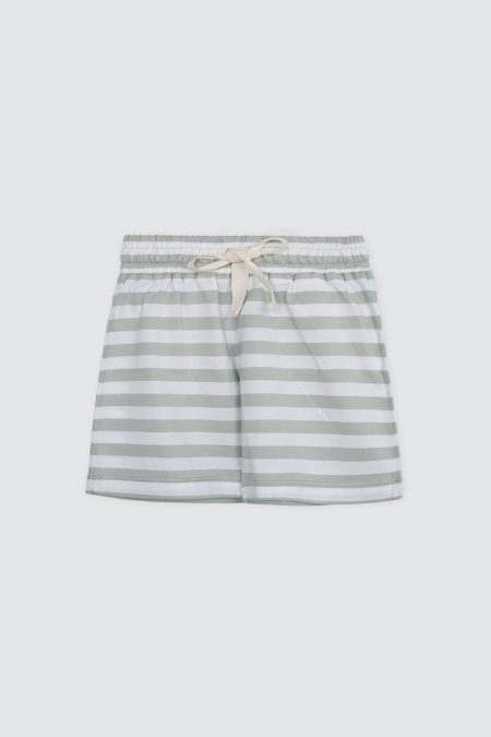 Cloud Basic Short Pants Seafoam Green Stripes