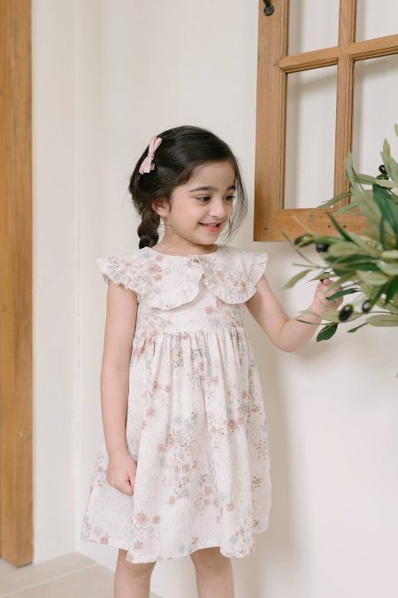 Ursulla Dress Flowery Creme