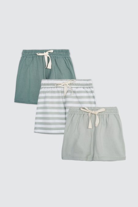 3 Pack Cloud Short Pants Green
