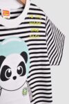 Asto-Panda-Stripe-T-shirt—Stripe-Black-white-1