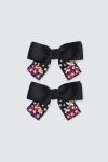 Hebe-Bow-Hairclip-Pair-Black