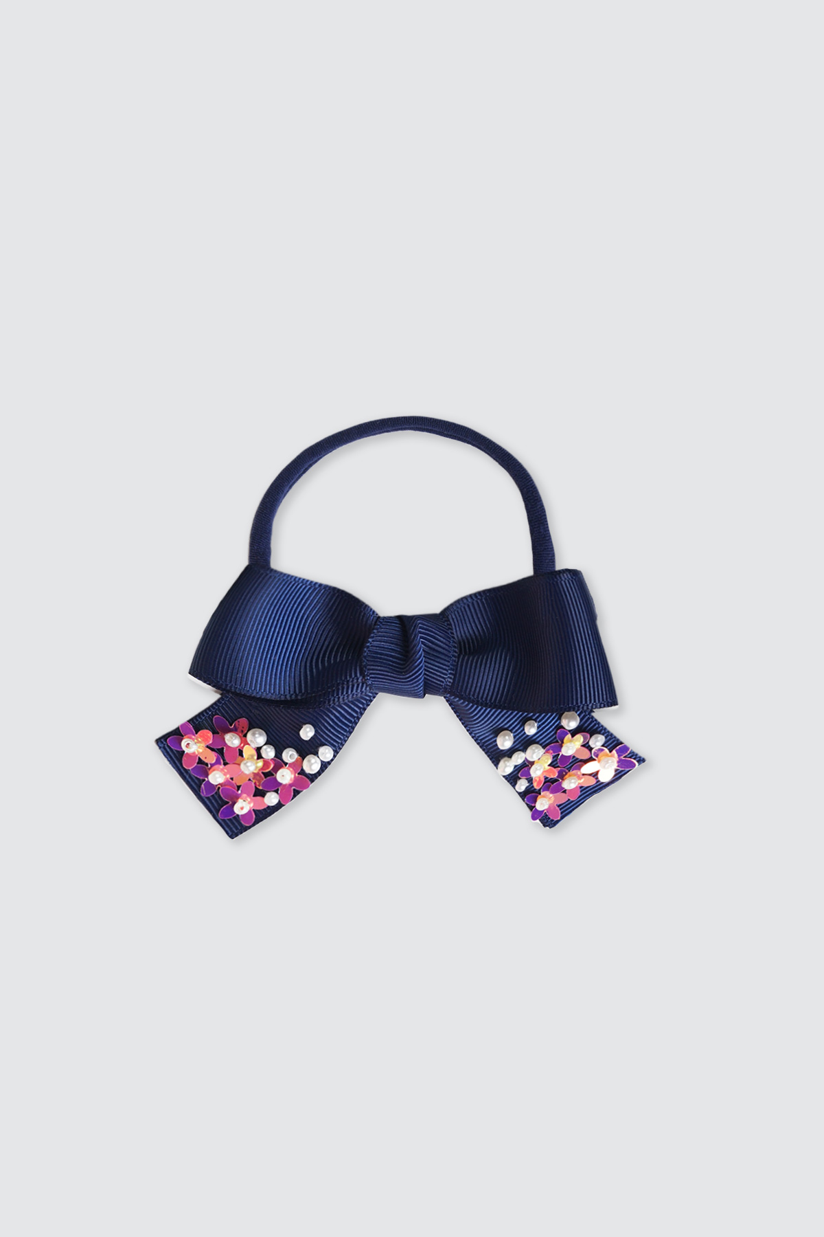 Hebe-Bow-Headband-Nylon-Navy Hebe Bow Headband Nylon Navy 1