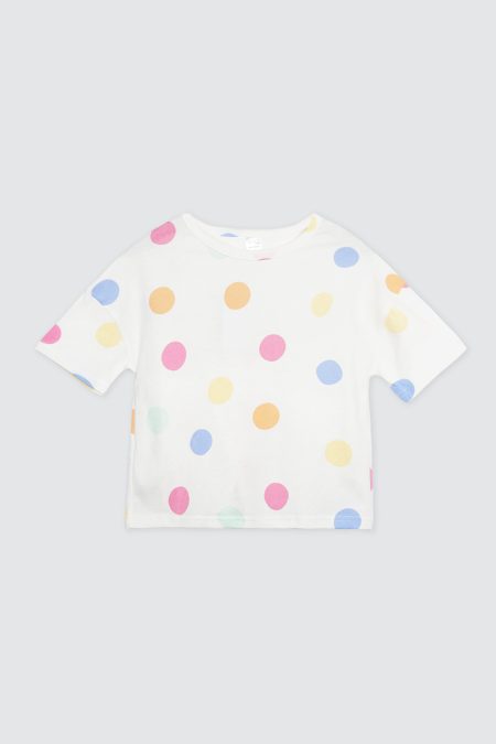 Laica Top White Polka