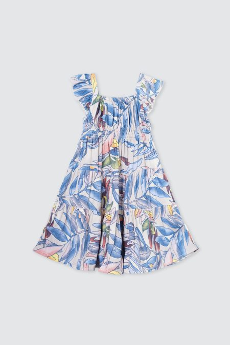Lenna Dress Abstract Blue