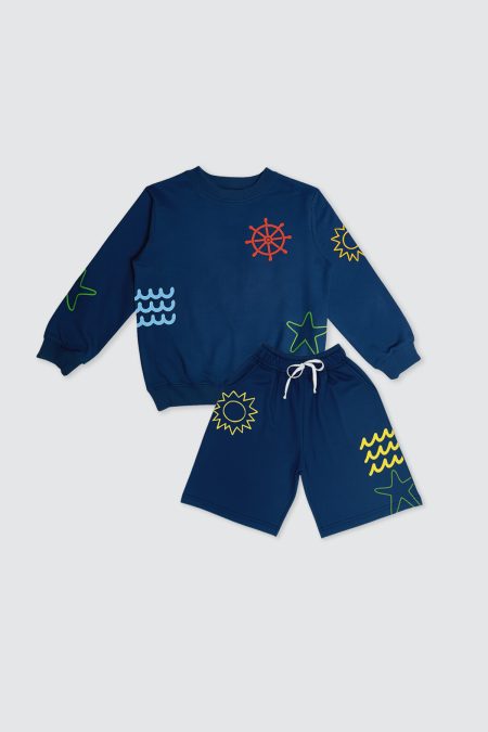 Little Voyager Sweater Set Navy