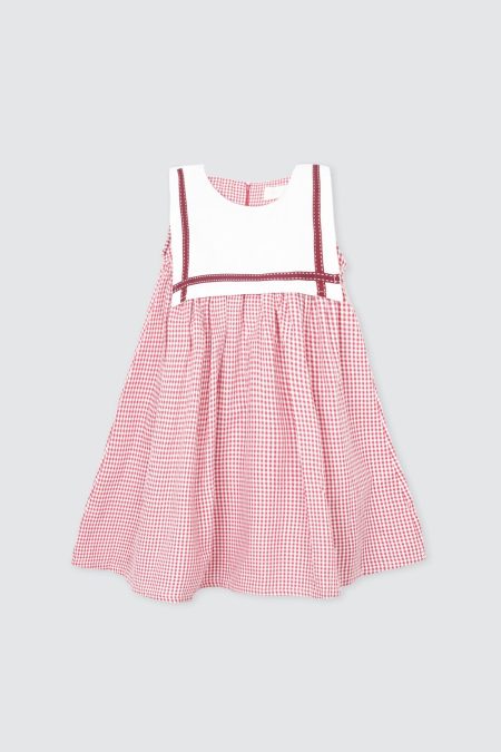 Lucia Checkered Dress Red