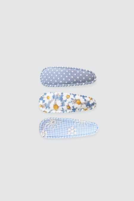 Manda Blue Set of 3 Hairclip