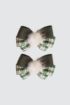Piere-Bow-Hairclip-Pair-Green