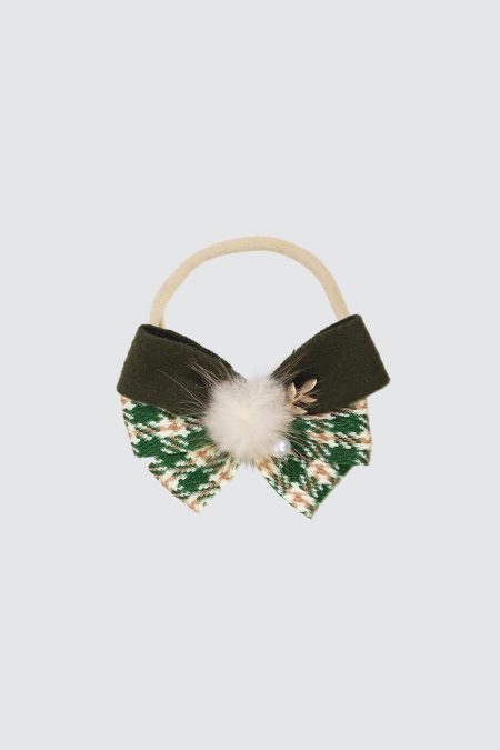 Piere Bow Headband Nylon Green