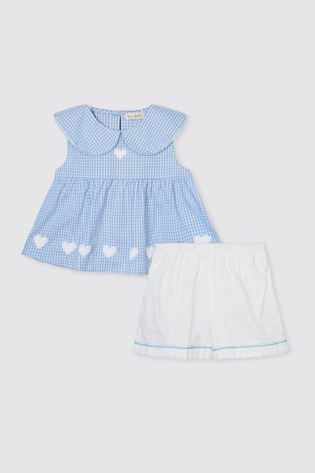 Amour Set Blue White Hearts