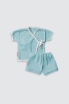 2 Set Basic Sleepsuit and Kimono Aqua Depan