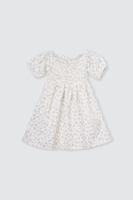 Isabella Smock Dress Light Blue Floral