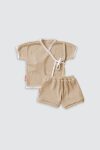 2 Set Basic Sleepsuit and Kimono Khaki Depan