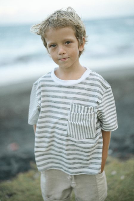 Ziga Stripe Tee Dark Grey