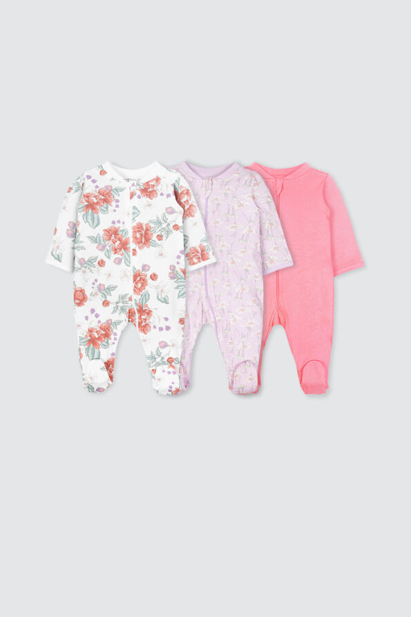 3 Pack Coveralls Rose Aop H 2 1