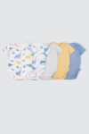 5-Pack-Unisex-Short-Sleeve-Bodysuit-Dino—1