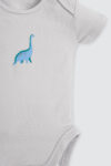 5-Pack-Unisex-Short-Sleeve-Bodysuit-Dino—1
