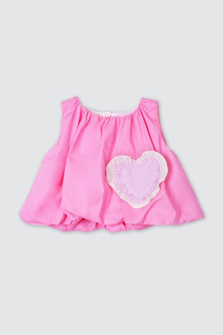 Gemma Balloon Top Dark Pink