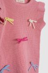 Lacey Ribbon Top Baby Pink (Depan)