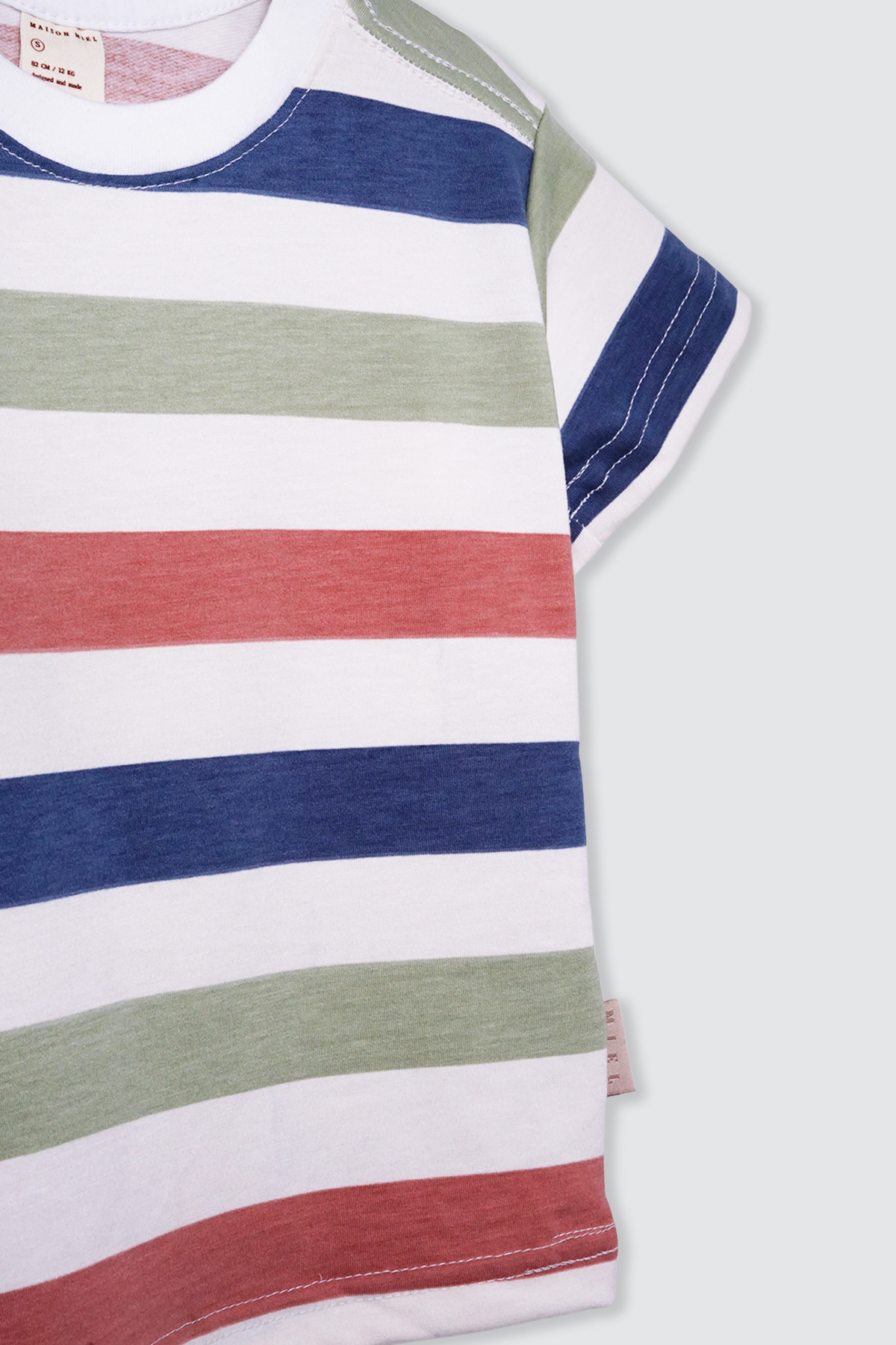 Maison-Stripe-Tee-Avocado-detail