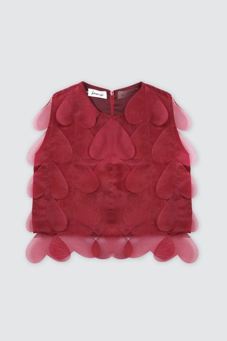 Mon Amour Mom Top Maroon