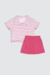 Brooklyn Set Pink Stripe (Depan)