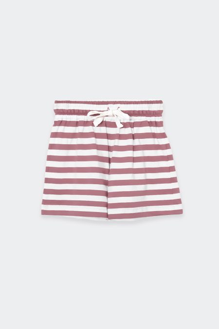Basic Short Pants Wood Rose Stripes