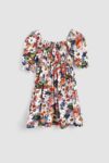 Victoria-Dress—Red-Floral-Model—1