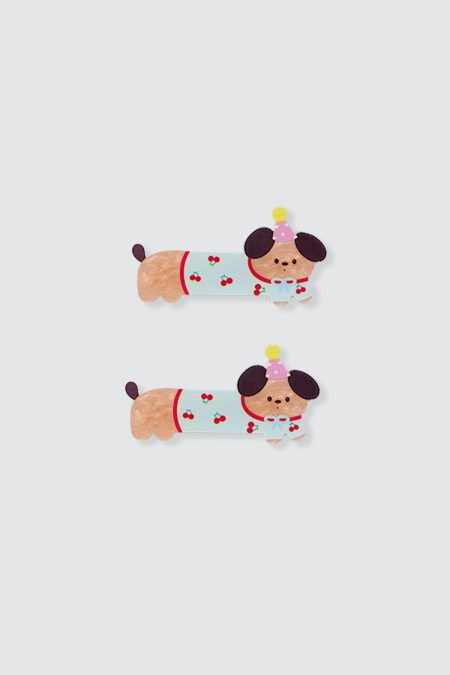 Birthday Dog Double Hair Clip