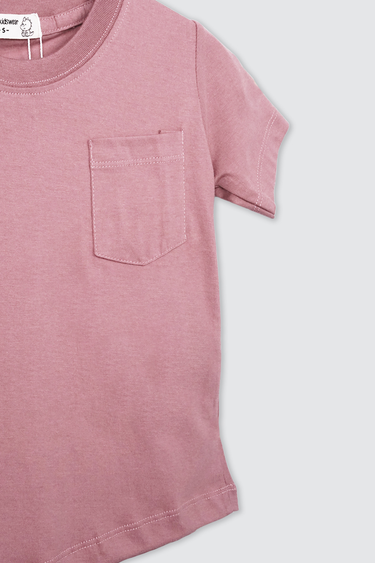 Brick-Kids-T-Shirt-Dusty-Rose-detail