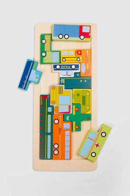 RUMI Montessori 3D Transport 2 in 1 Puzzle