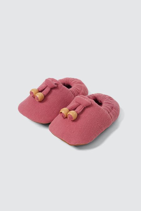 Tiny Elf Baby Shoes Raspberry Red