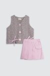 Aubrey Set Pink Gingham Depan
