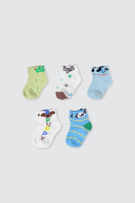 Set of 5 Boy Summer Socks