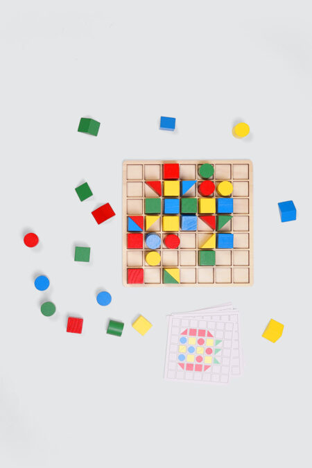 YUBI Montessori Wood Block Stacking Puzzle 3D