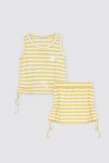 Jennie Ribbon Set Yellow Stripes Depan