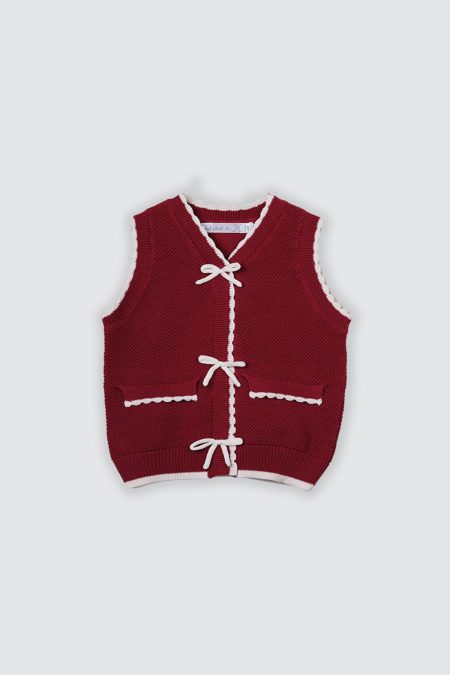 Angel Ribbon Vest Scarlett Red