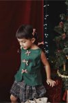 Carols Ribbon Vest Emerald Green Depan