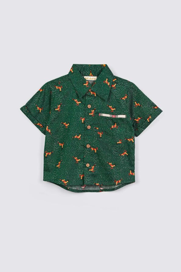 Felix Short Sleeve Shirt Green 1