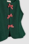 Carols Ribbon Vest Emerald Green Depan