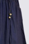 Kiki Pants Navy Denim Depan