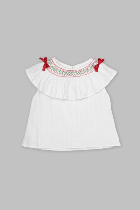 Natalie Top Red Smock