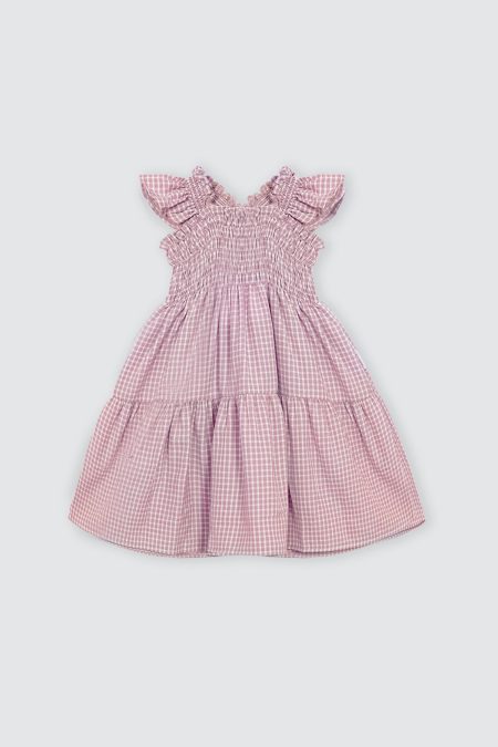 Stella Dress Checkered Pink