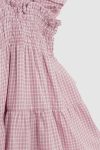 Stella Dress Checkered Pink Depan